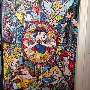 ✨ Brand New Disney Princess Stained-Glass Plush Blanket – 50” x 60” ✨